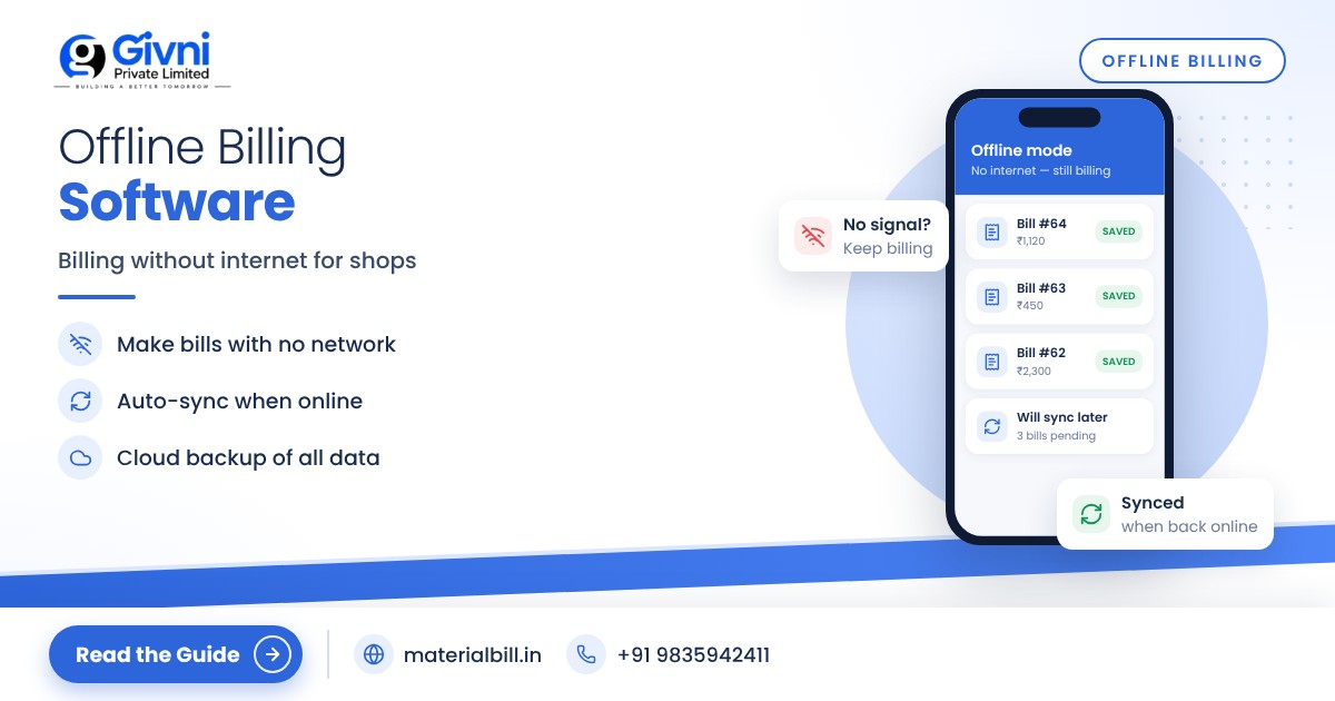 Offline Billing Software: Billing Without Internet for Shops