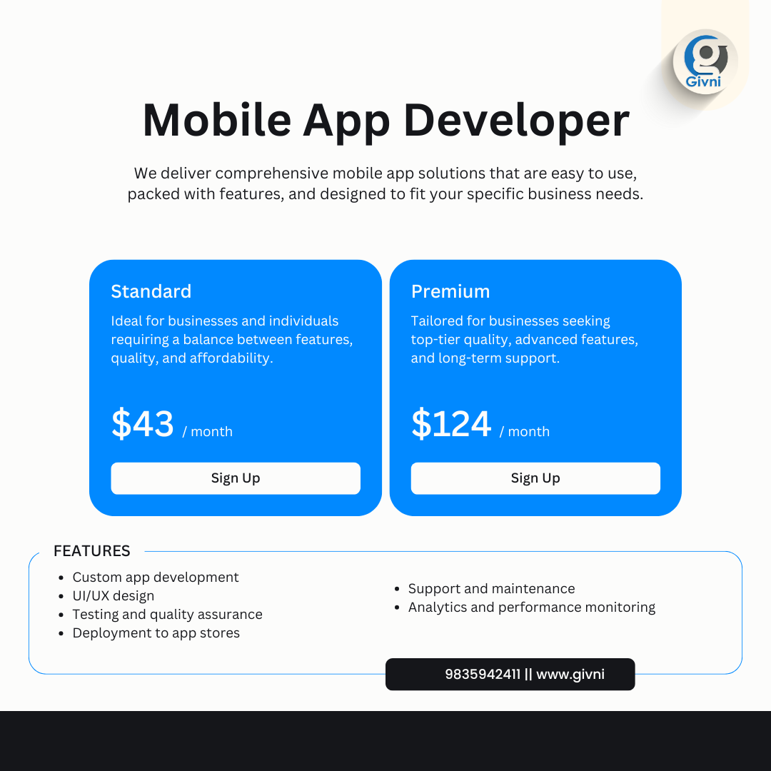 Best App Developer in Sitamarhi, Bihar – Givni Private Limited