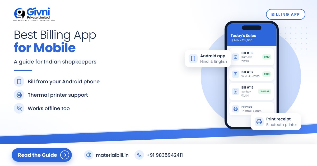 Best Billing App for Mobile: A Guide for Indian Shopkeepers