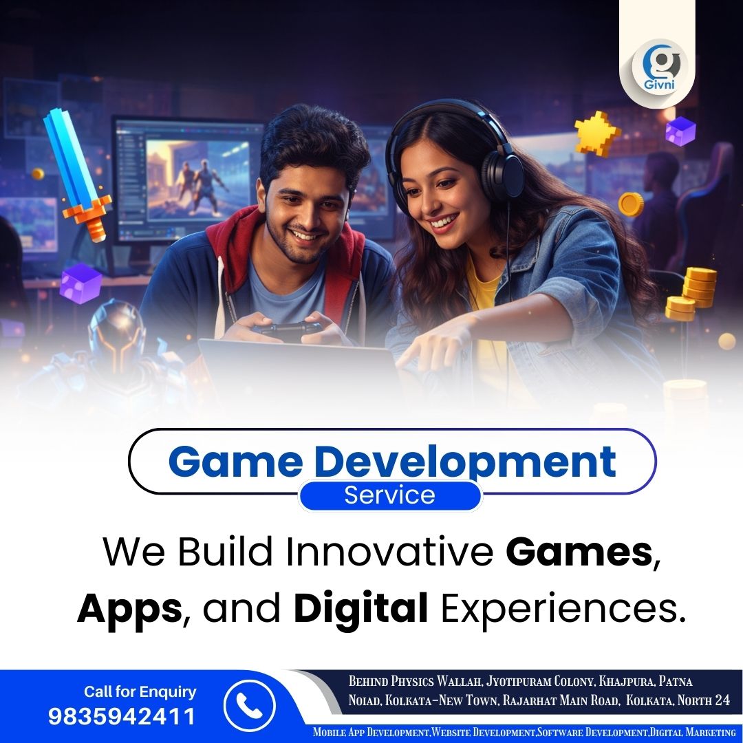 Best Game Development Company in India 2026 | Mobile, PC & 2D/3D Game Dev | Givni Private Limited