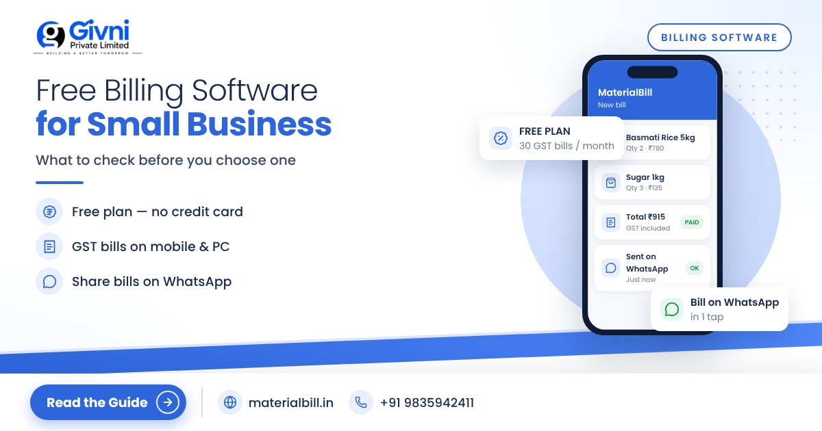 Free Billing Software for Small Business in India: What to Know