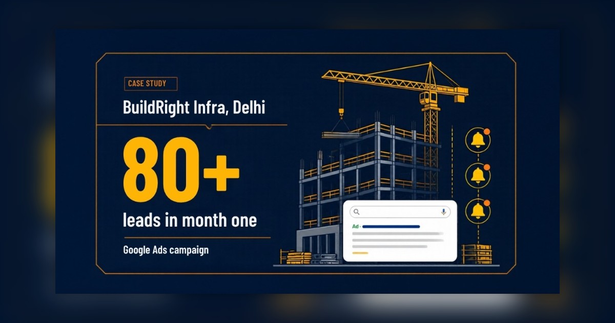 BuildRight Infra, Delhi: 80+ Qualified Leads in the First Month of Google Ads