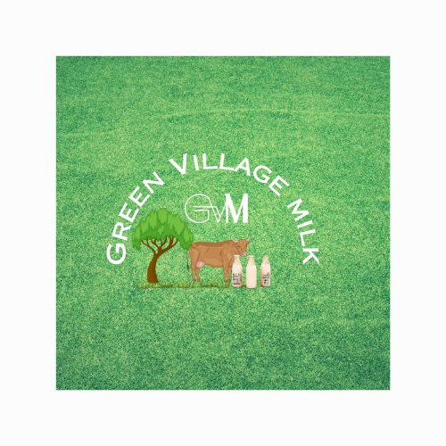 Green Village Milk Logo logo